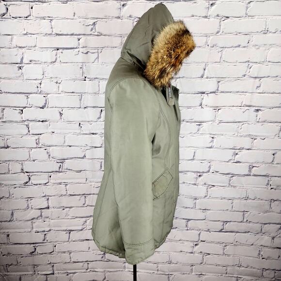 Woolrich Jacket Womens S Puffer Down Filled Warm Hooded Outerwear cabincore - Picture 3 of 14